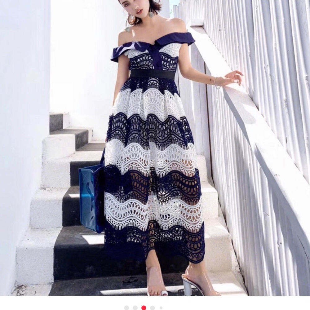 self-portrait midi dress